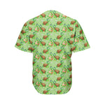 Cartoon Turtle Pattern Print Men's Baseball Jersey