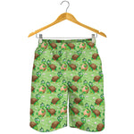 Cartoon Turtle Pattern Print Men's Shorts