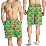 Cartoon Turtle Pattern Print Men's Shorts