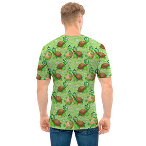 Cartoon Turtle Pattern Print Men's T-Shirt