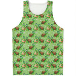 Cartoon Turtle Pattern Print Men's Tank Top