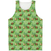 Cartoon Turtle Pattern Print Men's Tank Top