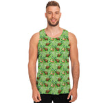 Cartoon Turtle Pattern Print Men's Tank Top