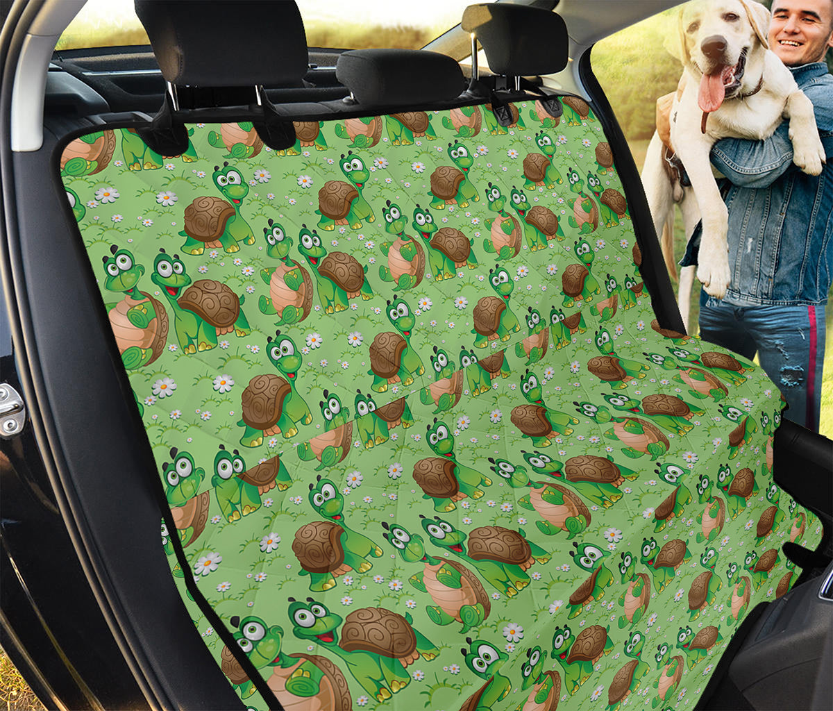 Cartoon Turtle Pattern Print Pet Car Back Seat Cover