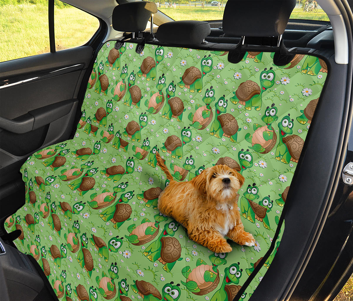 Cartoon Turtle Pattern Print Pet Car Back Seat Cover