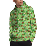 Cartoon Turtle Pattern Print Pullover Hoodie