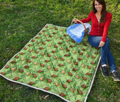 Cartoon Turtle Pattern Print Quilt
