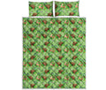 Cartoon Turtle Pattern Print Quilt Bed Set