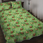 Cartoon Turtle Pattern Print Quilt Bed Set