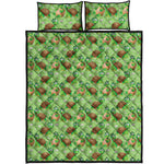Cartoon Turtle Pattern Print Quilt Bed Set
