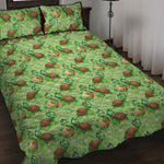 Cartoon Turtle Pattern Print Quilt Bed Set