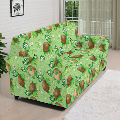Cartoon Turtle Pattern Print Sofa Cover