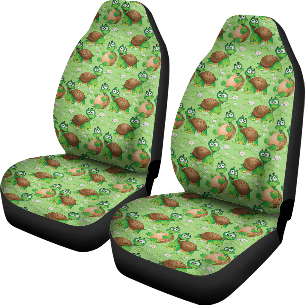 Cartoon Turtle Pattern Print Universal Fit Car Seat Covers