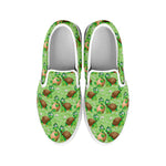 Cartoon Turtle Pattern Print White Slip On Shoes