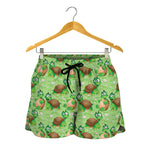 Cartoon Turtle Pattern Print Women's Shorts