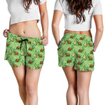 Cartoon Turtle Pattern Print Women's Shorts