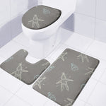 Cartoon Voodoo Doll Pattern Print 3 Piece Bath Mat Set