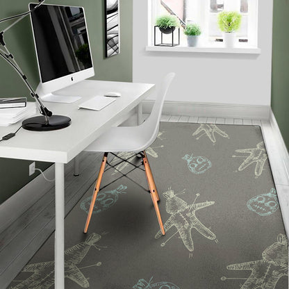 Cartoon Voodoo Doll Pattern Print Area Rug