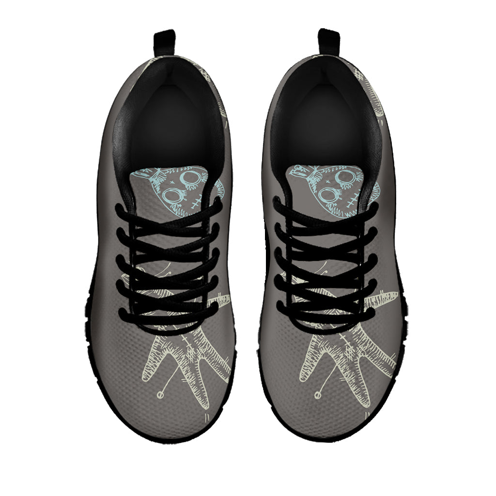 Cartoon Voodoo Doll Pattern Print Black Sneakers