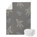 Cartoon Voodoo Doll Pattern Print Blanket