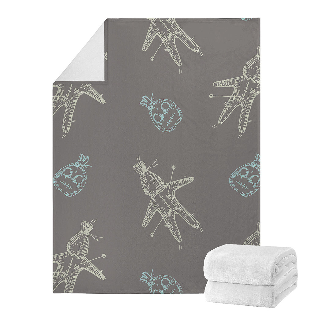 Cartoon Voodoo Doll Pattern Print Blanket