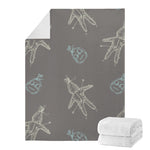 Cartoon Voodoo Doll Pattern Print Blanket