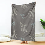 Cartoon Voodoo Doll Pattern Print Blanket