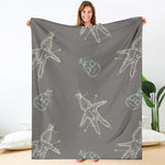 Cartoon Voodoo Doll Pattern Print Blanket