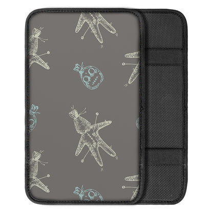 Cartoon Voodoo Doll Pattern Print Car Center Console Cover
