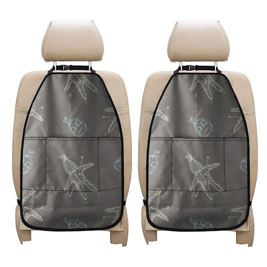 Cartoon Voodoo Doll Pattern Print Car Seat Organizers