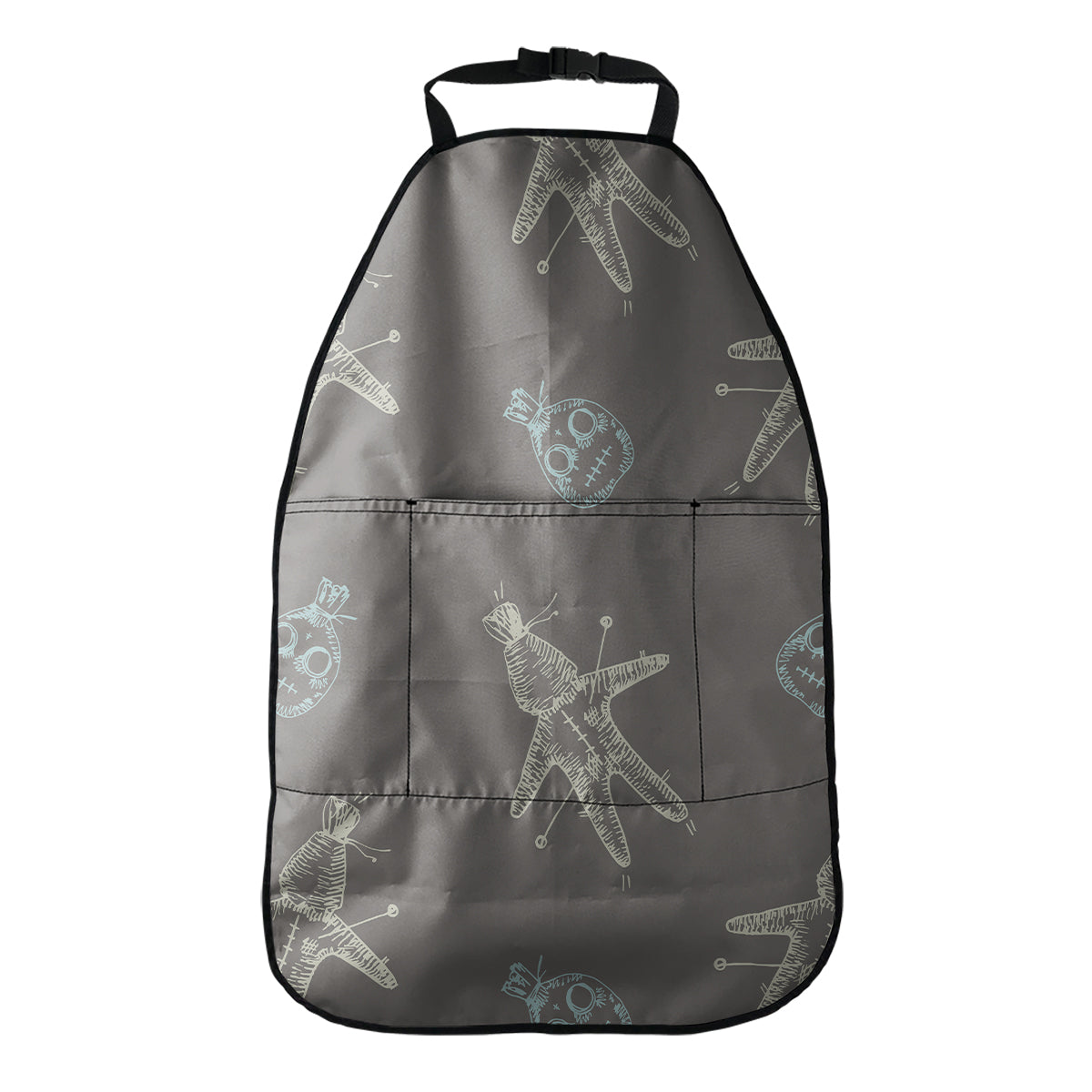 Cartoon Voodoo Doll Pattern Print Car Seat Organizers