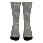 Cartoon Voodoo Doll Pattern Print Crew Socks