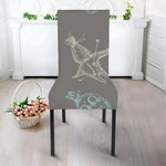 Cartoon Voodoo Doll Pattern Print Dining Chair Slipcover