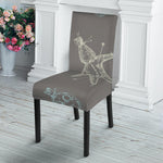 Cartoon Voodoo Doll Pattern Print Dining Chair Slipcover