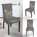 Cartoon Voodoo Doll Pattern Print Dining Chair Slipcover