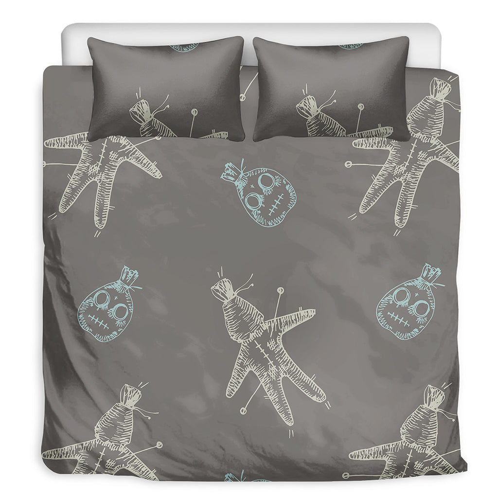 Cartoon Voodoo Doll Pattern Print Duvet Cover Bedding Set
