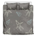 Cartoon Voodoo Doll Pattern Print Duvet Cover Bedding Set