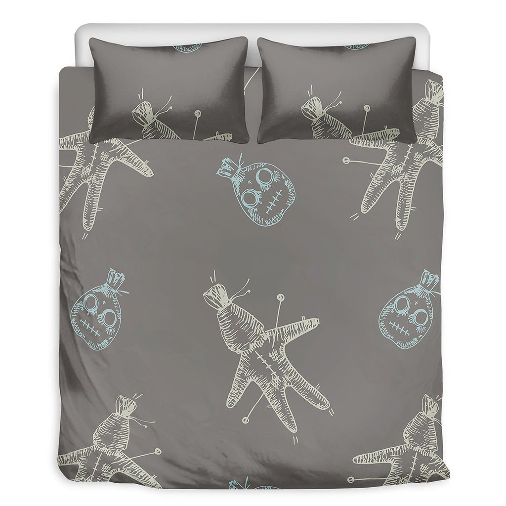 Cartoon Voodoo Doll Pattern Print Duvet Cover Bedding Set