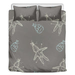 Cartoon Voodoo Doll Pattern Print Duvet Cover Bedding Set