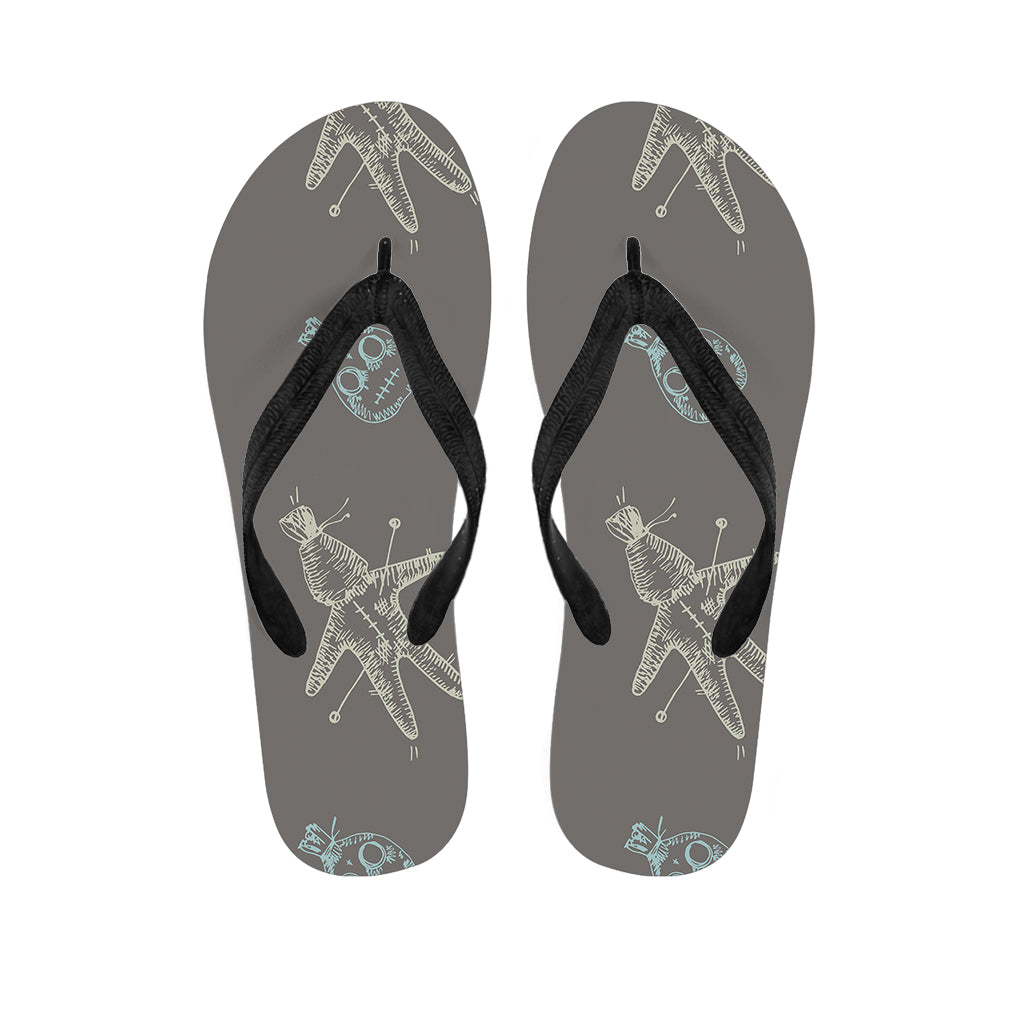 Cartoon Voodoo Doll Pattern Print Flip Flops
