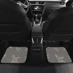 Cartoon Voodoo Doll Pattern Print Front and Back Car Floor Mats
