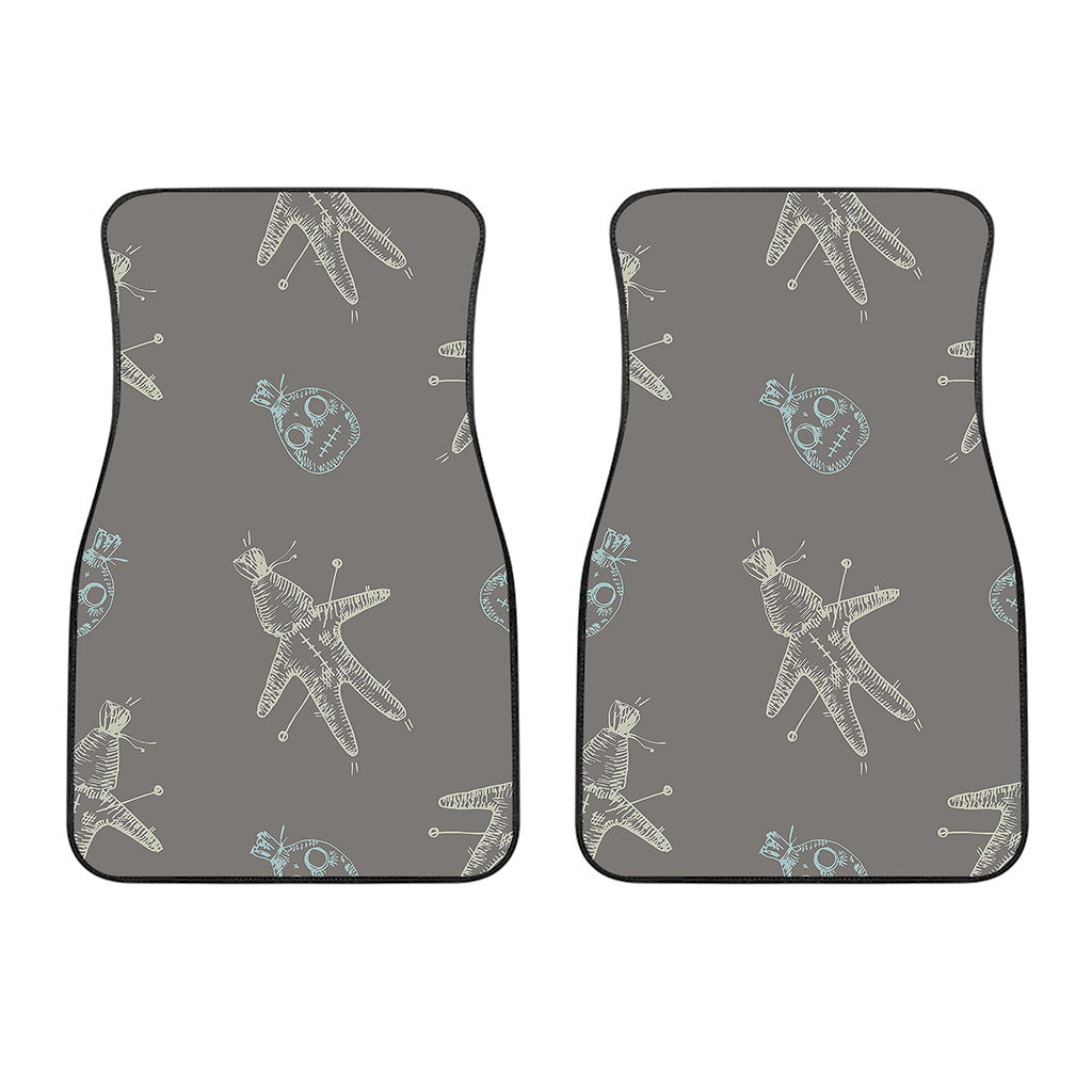 Cartoon Voodoo Doll Pattern Print Front Car Floor Mats
