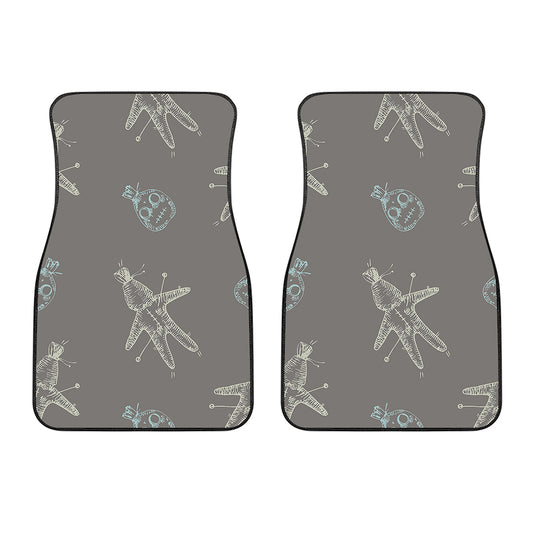 Cartoon Voodoo Doll Pattern Print Front Car Floor Mats