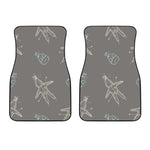 Cartoon Voodoo Doll Pattern Print Front Car Floor Mats