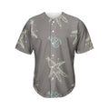 Cartoon Voodoo Doll Pattern Print Men's Baseball Jersey