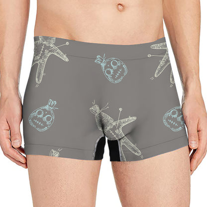 Cartoon Voodoo Doll Pattern Print Men's Boxer Briefs