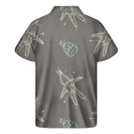 Cartoon Voodoo Doll Pattern Print Men's Short Sleeve Shirt