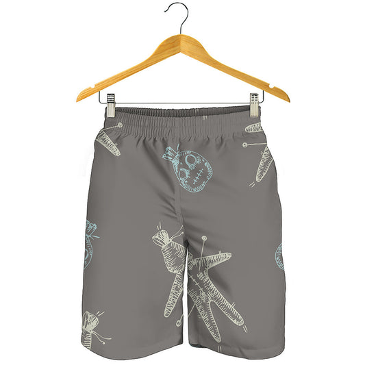 Cartoon Voodoo Doll Pattern Print Men's Shorts