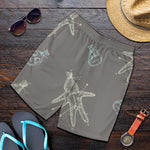 Cartoon Voodoo Doll Pattern Print Men's Shorts