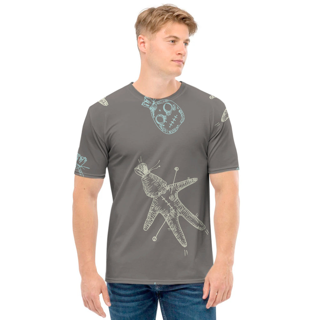 Cartoon Voodoo Doll Pattern Print Men's T-Shirt